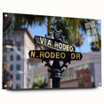 Acrylic print of Beverly Hills scenery in muted earth tones, suitable for bedroom or dining room decor.