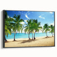 Black and white framed canvas depicting a vintage Catalina, California landscape, ideal for bedroom wall decor.