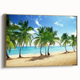 Framed canvas landscape art of Catalina, California in muted earth tones, perfect for bedroom decor.