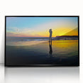 Large abstract wall art of Coronado, California in black and white tones on a framed acrylic.
