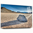 Acrylic print of Death Valley landscape with warm desert hues, ideal for bedroom or dining room decor.