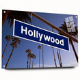 Acrylic print of a large abstract depiction of the Hollywood, California scenery, in vibrant colors.