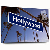 Acrylic print of large abstract Hollywood, California scenery in muted earth tones, ideal for bedroom or dining room art.