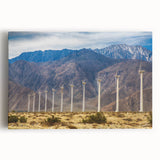 Black and white large art print of Palm Springs scenery on stretched canvas, ideal for kitchen wall art.