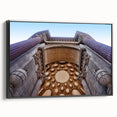 Black and white framed canvas of San Francisco landscape, ideal for bedroom wall decor.