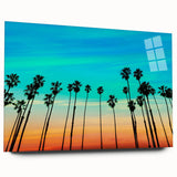 Acrylic print of abstract Santa Barbara scenery in muted earth tones, ideal for bedroom or dining room art.
