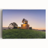 Black and white stretched canvas featuring a panoramic view of Sonoma vineyards, ideal for kitchen wall art.