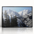 Large abstract wall art depicting Aspen, Colorado scenery in muted earth tones on a framed acrylic print.