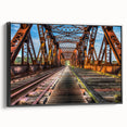 Black and white landscape painting of Connecticut scenery on a framed canvas, ideal for bedroom wall art.