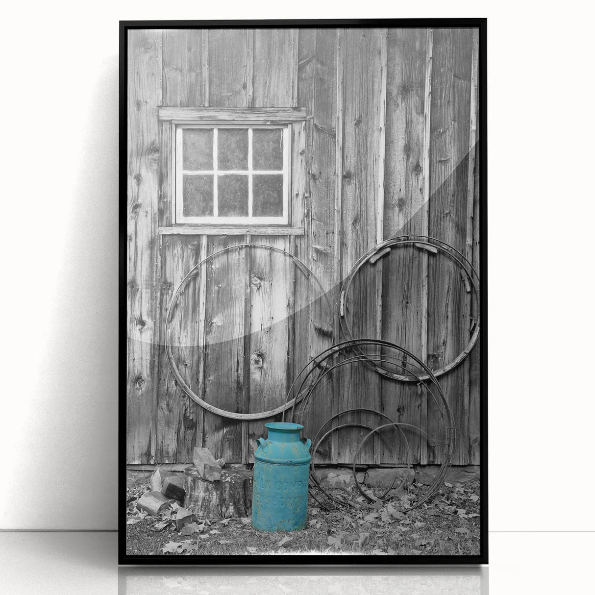 Large abstract wall art of Delaware scenery in muted earth tones on framed acrylic, suitable for a contemporary living room.
