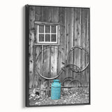 Black and white framed canvas of Delaware landscape, featuring vintage poster art style, suitable for bedroom decor.