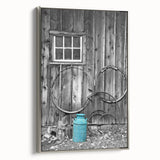 Landscape art painting of Delaware scenery on a framed canvas, featuring muted earth tones and vintage poster style.