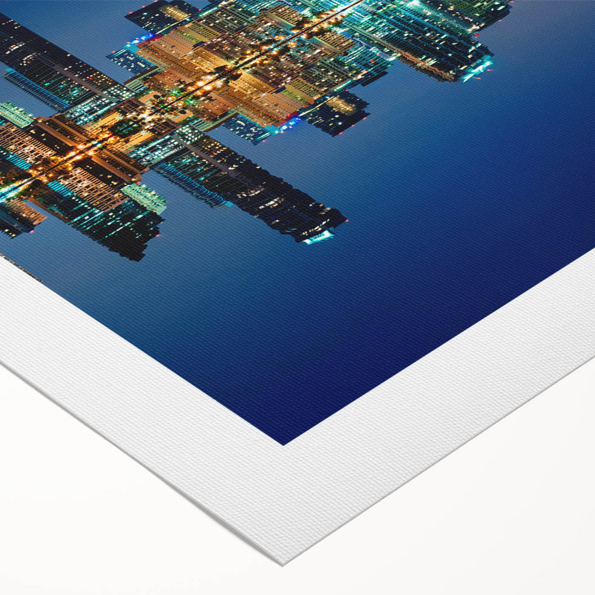 Art deco poster of Miami skyline in pastel shades on rolled canvas, suitable for dining room wall art.
