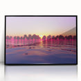 Large abstract wall art depicting a serene Maui landscape in muted earth tones on a framed acrylic panel.
