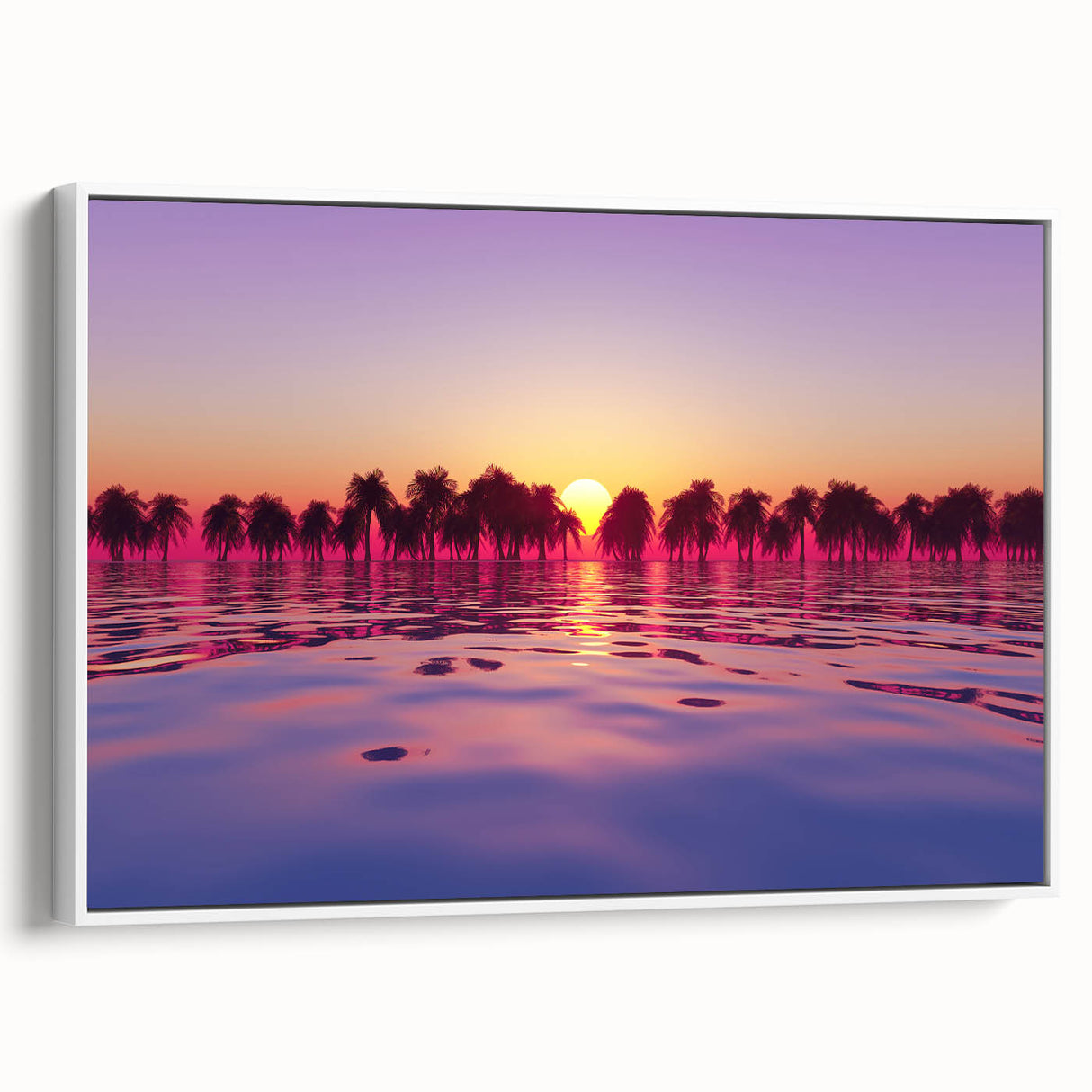 Vintage poster art of Maui scenery in vibrant colors on a large framed canvas, ideal for living room decor.