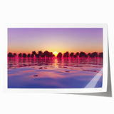 Rolled print of a serene Maui landscape with lush greenery and floral elements, suitable for art wall dining room.