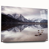 Acrylic print of an Idaho landscape featuring expansive green fields under a broad sky, ideal for dining room decor.