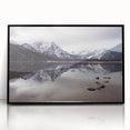 Large abstract wall art depicting the Idaho landscape in muted earth tones on a framed acrylic.