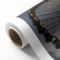Art Deco poster of Chicago skyline in monochrome shades on rolled canvas, suitable for nursery wall art or dining room.