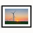 Abstract art print featuring vibrant, colorful textures of Indiana scenery on a large black framed canvas.