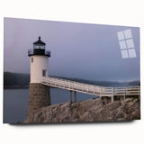 Acrylic print of Acadia National Park in Maine featuring a large abstract design in earth tones.
