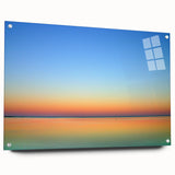 Acrylic print of a Massachusetts Cape scenery in muted blue and green tones, suitable for bedroom or dining room decor.