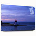 Acrylic print of a serene Nantucket landscape in soft blue and green hues, suitable for bedroom or dining room decor.