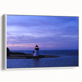 Vintage poster art featuring a colorful Massachusetts Nantucket scenery on a framed canvas.