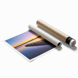 Extra large rolled print of a serene Minnesota lakeside with soft pastel colors, ideal for classy bathroom wall art.