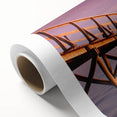 Art Deco poster featuring a pastel-colored Mississippi scenery on rolled canvas, ideal for nursery wall art.