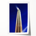 Art deco poster of Kansas City skyline in muted gold and blue tones on rolled canvas, suitable for dining room wall art.