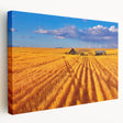 Landscape painting of Montana scenery on stretched canvas, featuring earth tones, ideal for kitchen wall art.