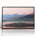 Large abstract wall art depicting Lake Mead, Nevada, in muted earth tones on a framed acrylic.
