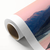 Art deco poster of Lake Mead with soft blue and beige tones on rolled canvas, ideal for nursery wall art.