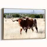 Framed canvas depicting a vintage-style New Mexico landscape in black and gold tones, ideal for bedroom wall art.