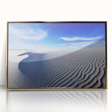 Large art print of White Sands, New Mexico on a framed acrylic.