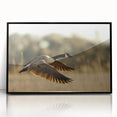 Large abstract wall art featuring Cape Hatteras in muted blue tones, framed in black acrylic.
