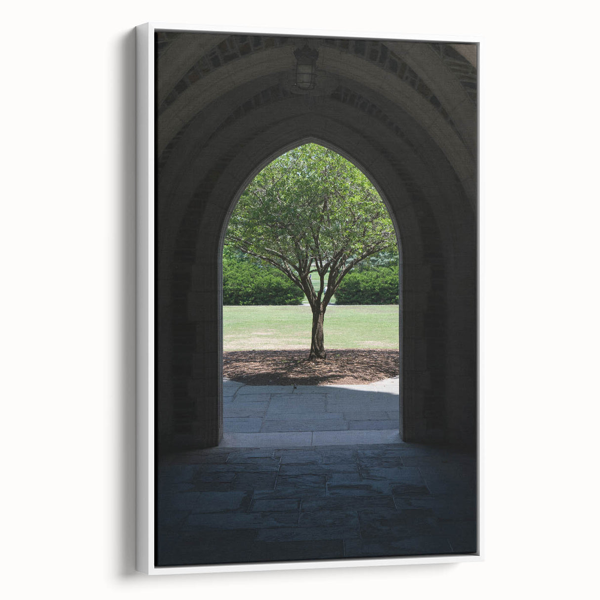 Vintage poster art of Durham, North Carolina on extra large framed canvas.