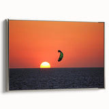 Framed canvas depicting a vintage-style landscape of the Outer Banks in North Carolina.