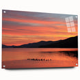 Acrylic print of the Adirondacks in muted earth tones, ideal for dining room wall decor.