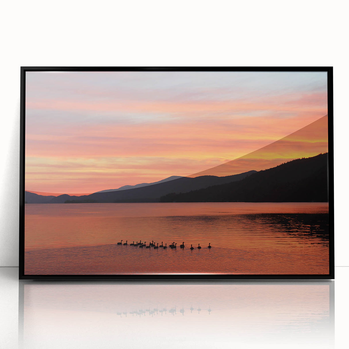 Large abstract wall art depicting the Adirondack landscape in muted earth tones on a framed acrylic panel.