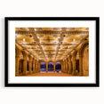 Abstract art print of Central Park with vibrant, colorful textures on a large framed canvas, ideal for living room decor.