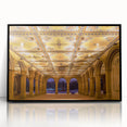 Large abstract wall art of Central Park in muted greens and browns on a black framed acrylic.