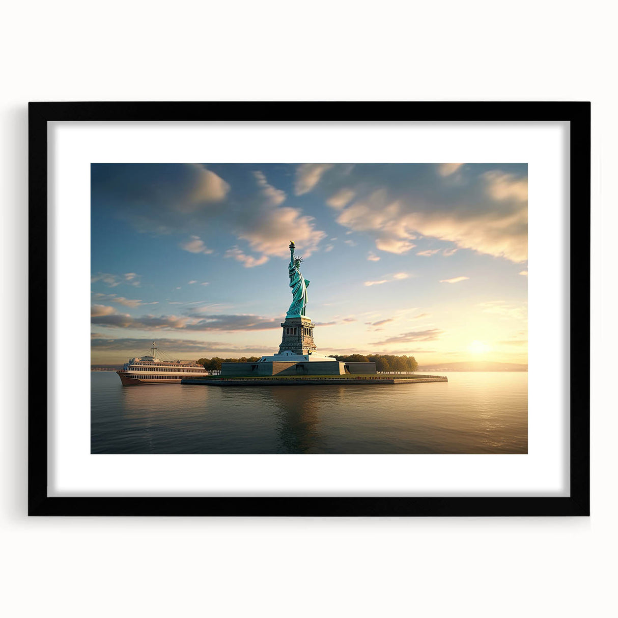 Extra large, textured abstract art print of colorful New York City skyline on framed canvas, ideal for living room decor.