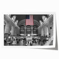 Extra large rolled print of Grand Central Station in muted gray tones, ideal for art wall dining room.