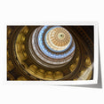 Extra large rolled print of Austin, Texas skyline in muted earth tones, suitable as art wall for dining room.