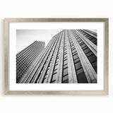 Textured abstract art print of the Houston skyline, in muted gray tones on a framed canvas, ideal for bedroom wall decor.