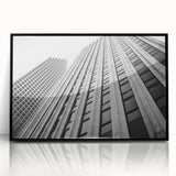 Large abstract wall art depicting Houston skyline in muted gray and black tones on a framed acrylic.