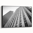 Black and white framed canvas featuring Houston skyline, ideal for bedroom wall art.
