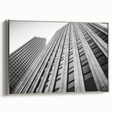 Framed canvas depicting a vintage-style Houston landscape in colorful tones, ideal for enhancing a living room decor.